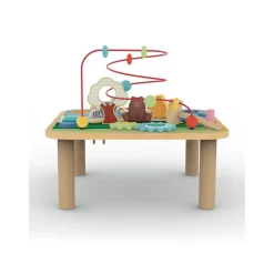 Discount Tavolino Multi Attivita' Con Animali Della Foresta Giochi Educativi In Legno