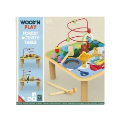 Discount Tavolino Multi Attivita' Con Animali Della Foresta Giochi Educativi In Legno
