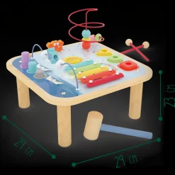 Outlet Tavolino Multiattivita' Giochi Da Tavolo In Legno