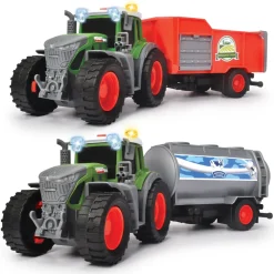 Online Trattore Con Rimorchio 26 Cm Farm Trailer Camion, Trattori E Ruspe