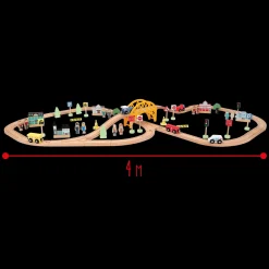 Hot Trenino City Veicoli In Legno