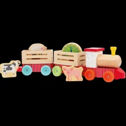 New Trenino Della Fattoria Veicoli In Legno