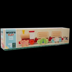 New Trenino Della Fattoria Veicoli In Legno