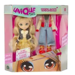 New Unique Eyes Bambola Articolata Alta 25Cm, Con Occhi Grandi Magici E Profondi, Segue Il Tuo Sguardo, Amy Fashion Doll Con Extra Outfit Fashion Dolls
