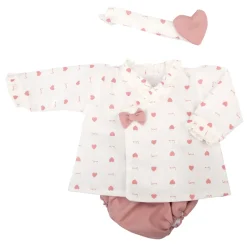 Vestito Bebe Reborn 45 Cm Con Decorazioni A Cuore Bambolotti