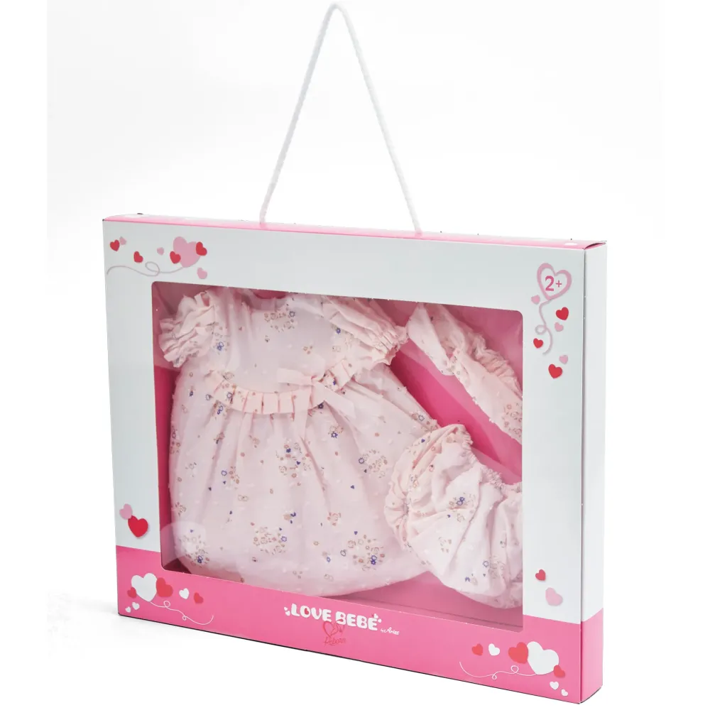 New Vestito Bebe Reborn 45 Cm Con Decorazioni Floreali Bambolotti