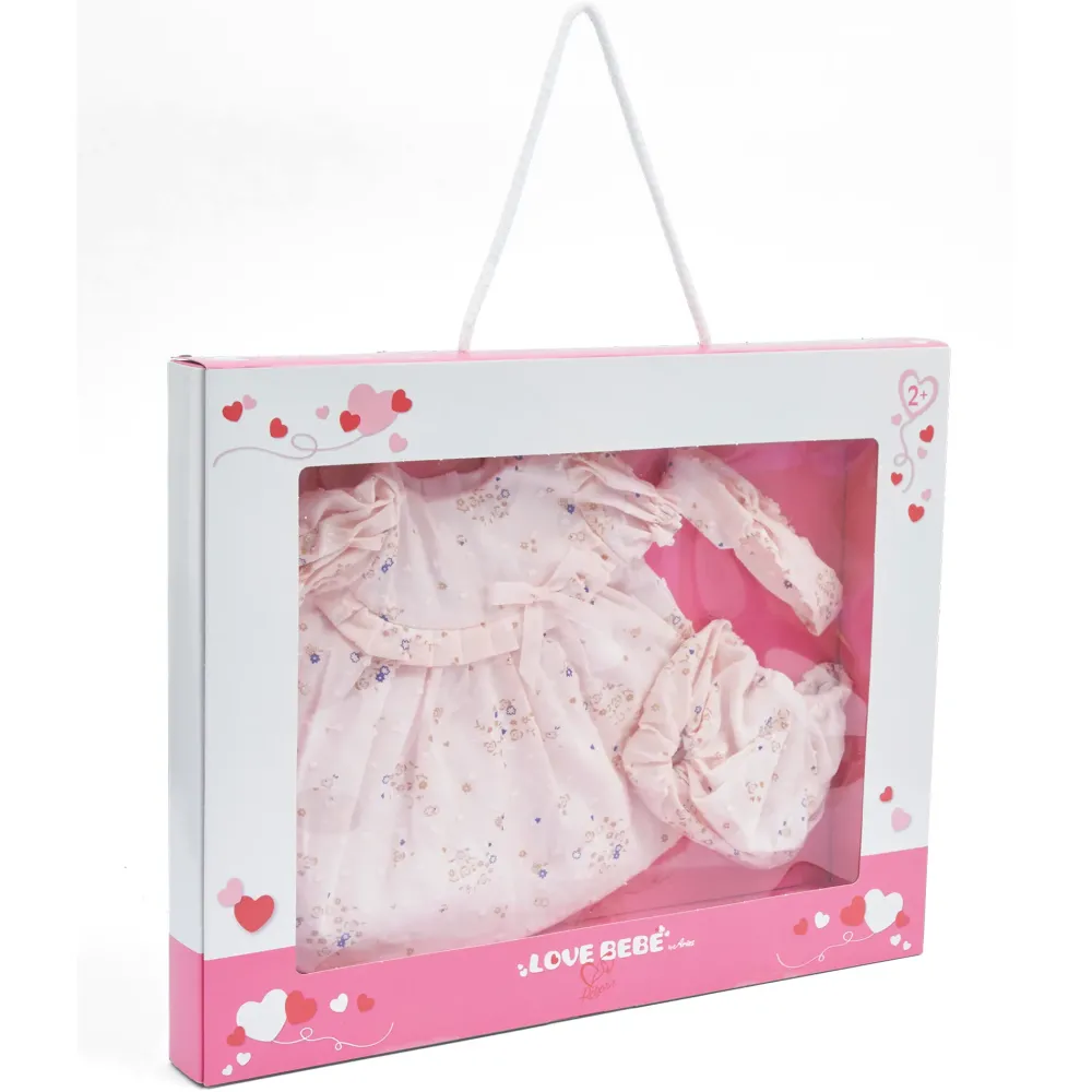 New Vestito Bebe Reborn 45 Cm Con Decorazioni Floreali Bambolotti