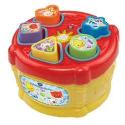 Sale Il Magico Tamburo Delle Forme Musicale E Luminoso Per Imparare Le Forme Giochi Impilabili