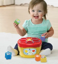 Sale Il Magico Tamburo Delle Forme Musicale E Luminoso Per Imparare Le Forme Giochi Impilabili